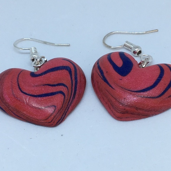 Unique Handmade Polymer Clay Dangle Earrings - Picture 7 of 8